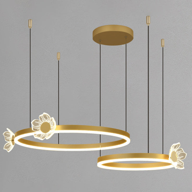 Circular Chandelier Lighting Fixtures Modern Metal Chandelier Lamp