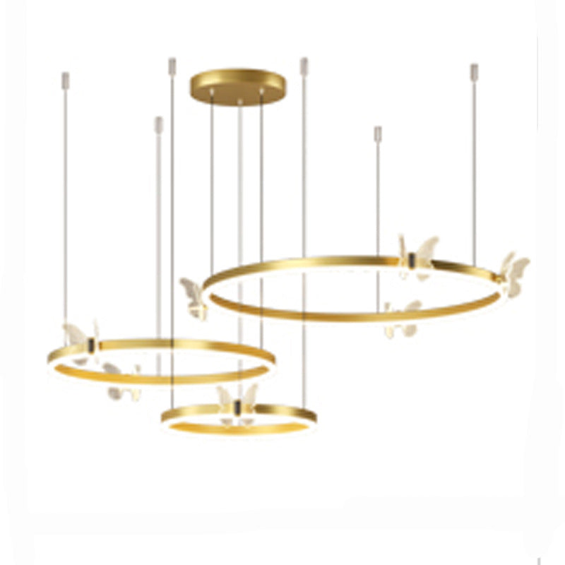 Circular Chandelier Lighting Fixtures Modern Metal Chandelier Lamp
