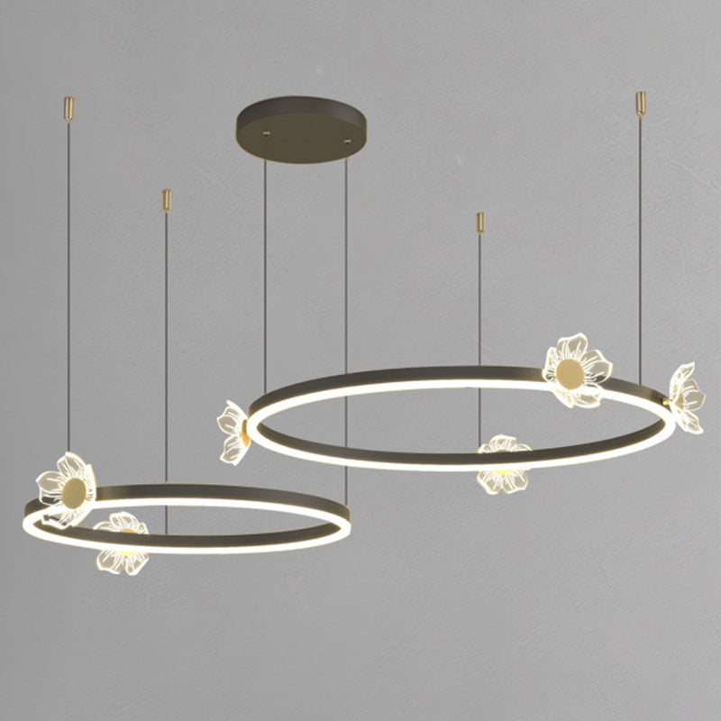 Circular Chandelier Lighting Fixtures Modern Metal Chandelier Lamp