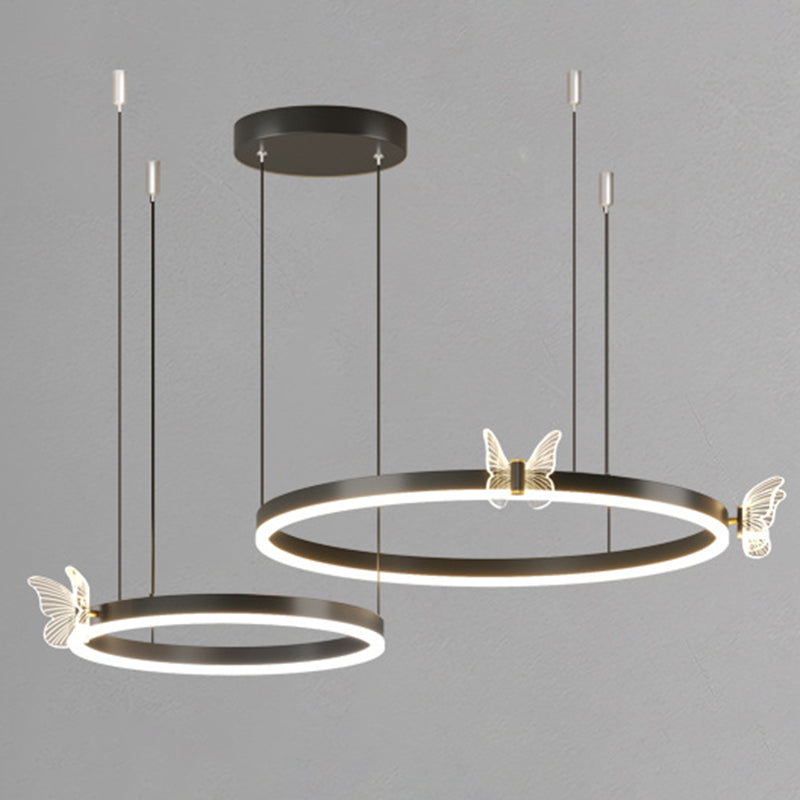 Circular Chandelier Lighting Fixtures Modern Metal Chandelier Lamp