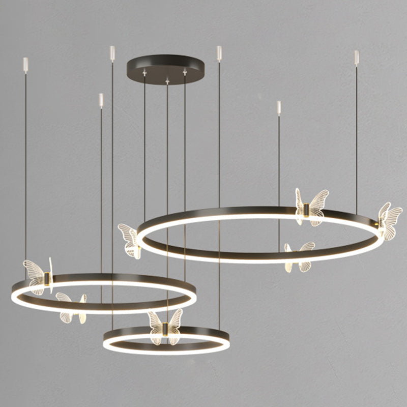 Circular Chandelier Lighting Fixtures Modern Metal Chandelier Lamp
