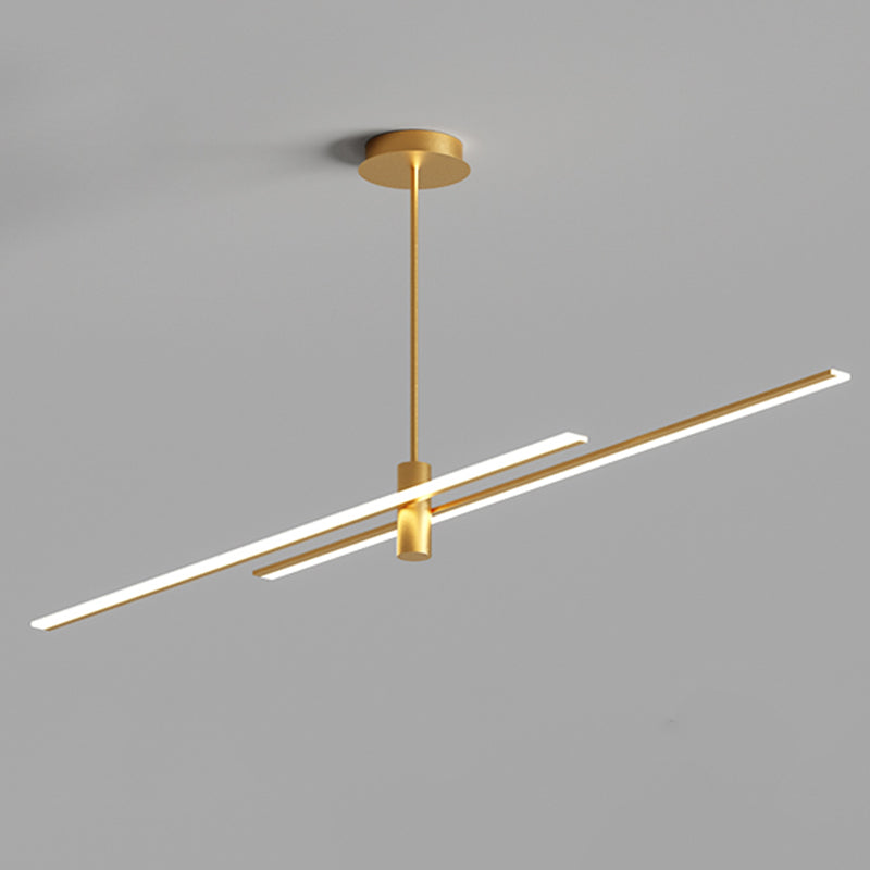 Lampadario del soggiorno lineare lampadario semplicità acrilica LED Sospensione Apparecchio di illuminazione