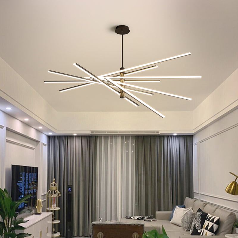 Lampadario del soggiorno lineare lampadario semplicità acrilica LED Sospensione Apparecchio di illuminazione