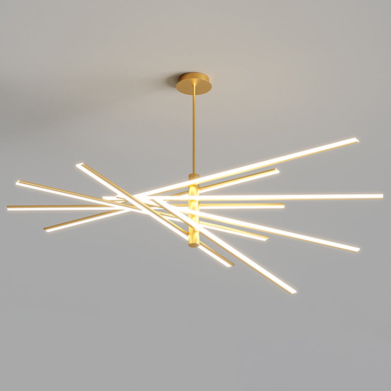 Lineaire woonkamer kroonluchter acryl -eenvoud LED -ophanging verlichting armatuur