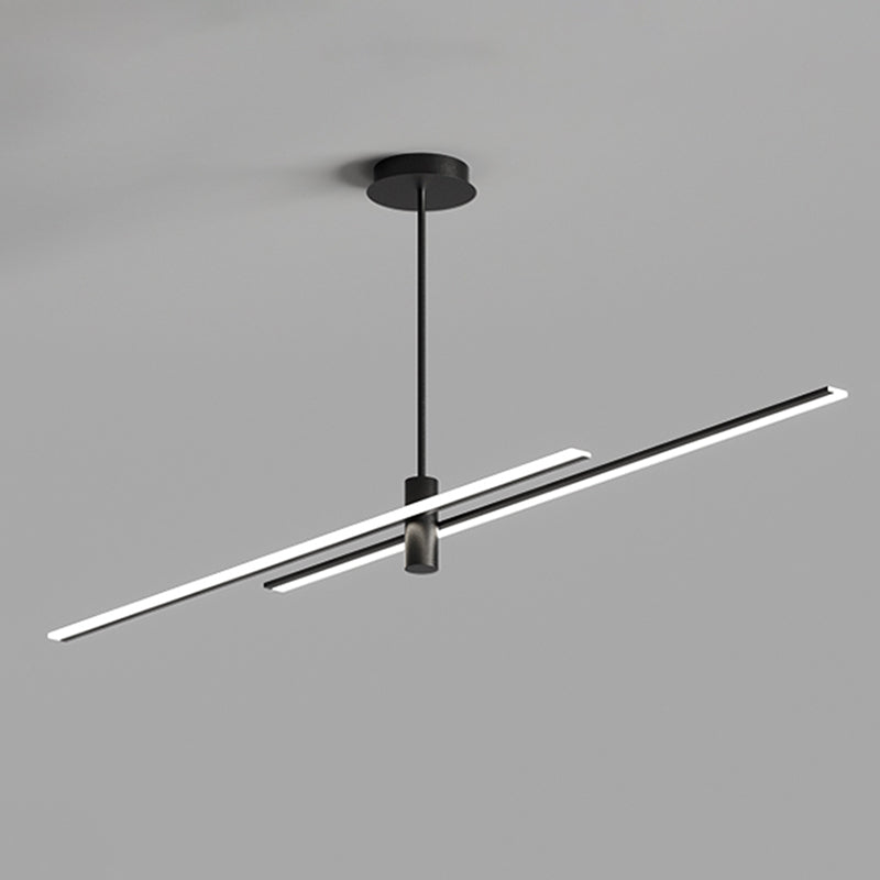 Lampadario del soggiorno lineare lampadario semplicità acrilica LED Sospensione Apparecchio di illuminazione