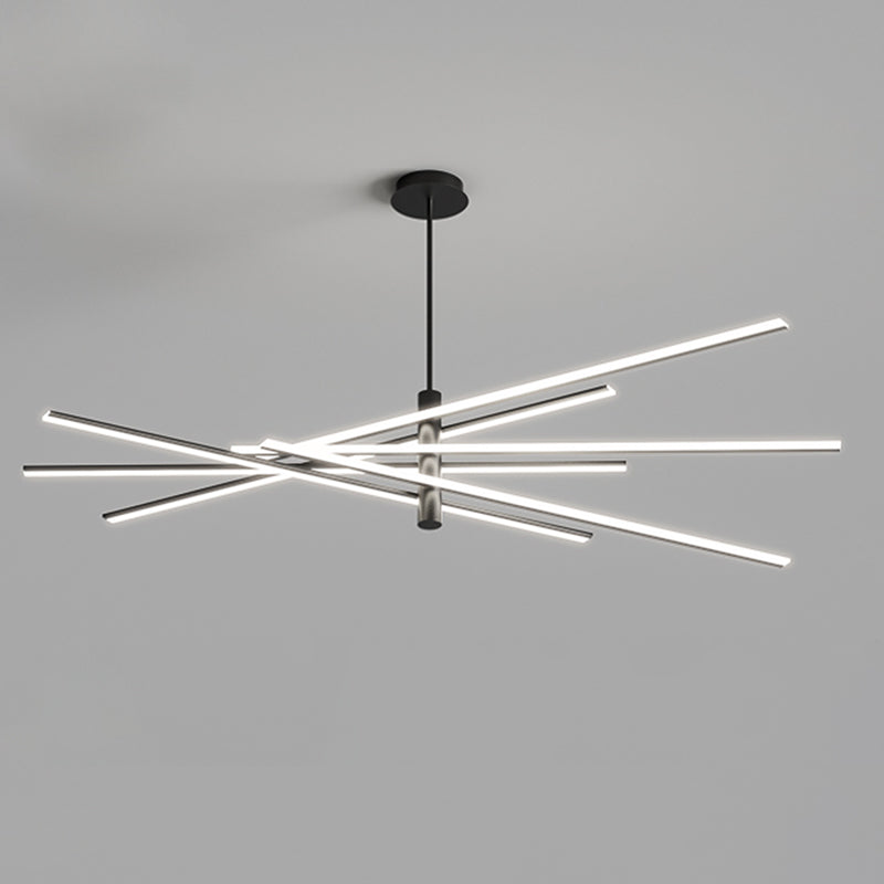 Lineaire woonkamer kroonluchter acryl -eenvoud LED -ophanging verlichting armatuur