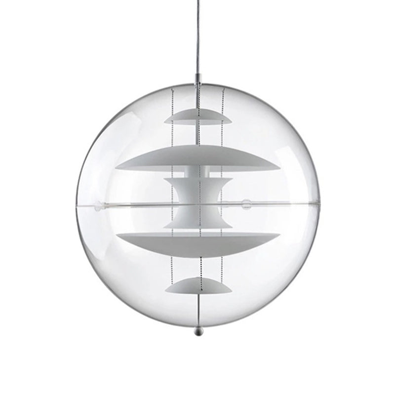 Modern Minimalist 1 Light Pendant Lighting Creative Sphere Clear Glass Drop Pendant for Living Room