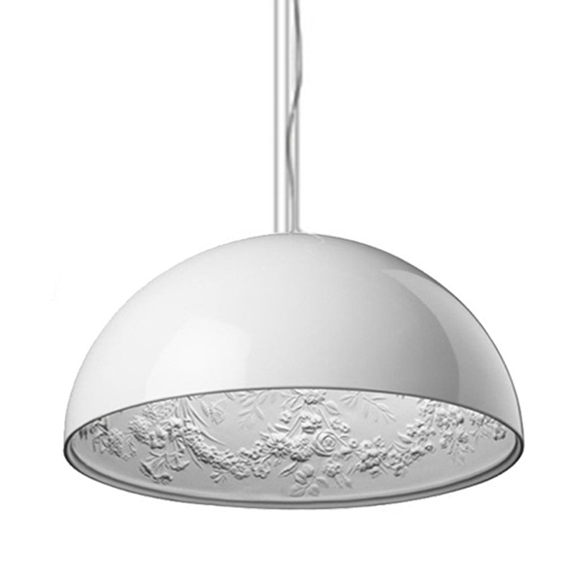 Blume Relief Design Bowl Schatten Anhänger Lampe Nordische Einfachheitstil Hängende Beleuchtungsrichtung für Esszimmer