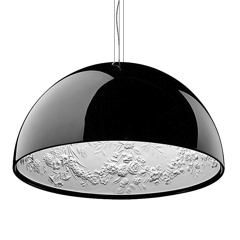 Blume Relief Design Bowl Schatten Anhänger Lampe Nordische Einfachheitstil Hängende Beleuchtungsrichtung für Esszimmer