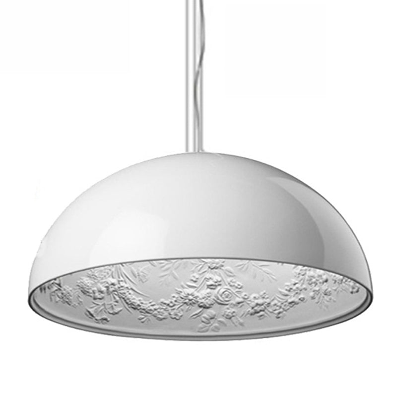 Blume Relief Design Bowl Schatten Anhänger Lampe Nordische Einfachheitstil Hängende Beleuchtungsrichtung für Esszimmer