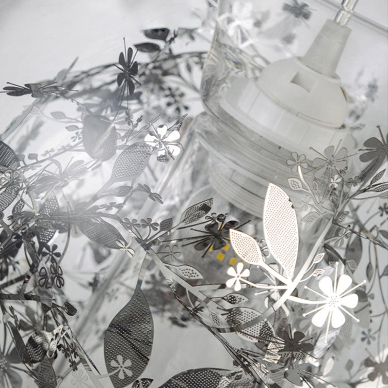 Modern Art Deco Pendant Light Spherical Clear Glass 1 Light Suspension Light  for Living Room