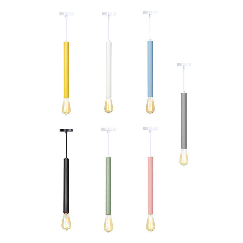 Lámpara de mini lámpara colgante de 15 "altura Simplicidad de tiras largas de 1 luces de 1 luces de iluminación