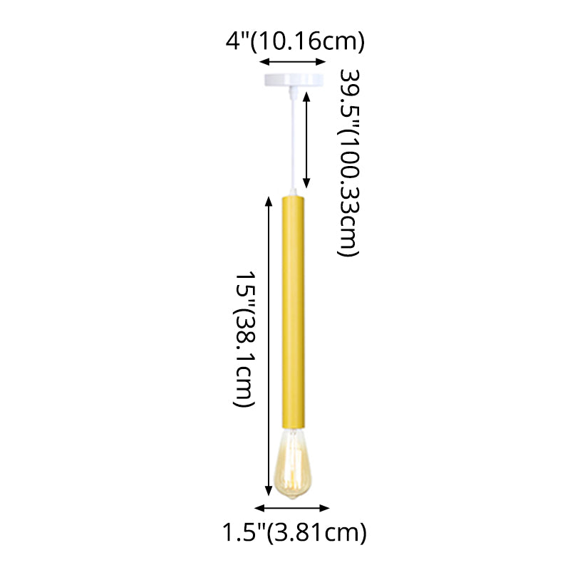 Lámpara de mini lámpara colgante de 15 "altura Simplicidad de tiras largas de 1 luces de 1 luces de iluminación