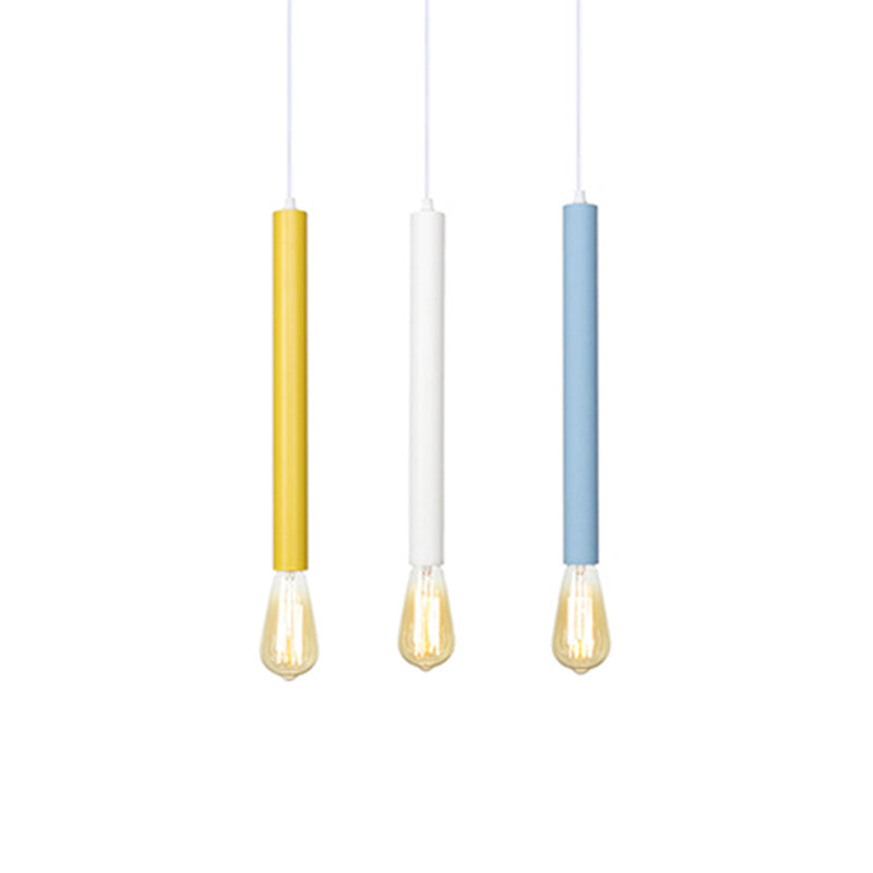 Lámpara de mini lámpara colgante de 15 "altura Simplicidad de tiras largas de 1 luces de 1 luces de iluminación