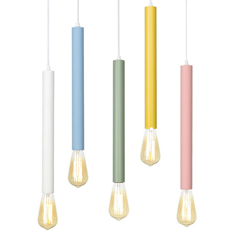 Lámpara de mini lámpara colgante de 15 "altura Simplicidad de tiras largas de 1 luces de 1 luces de iluminación