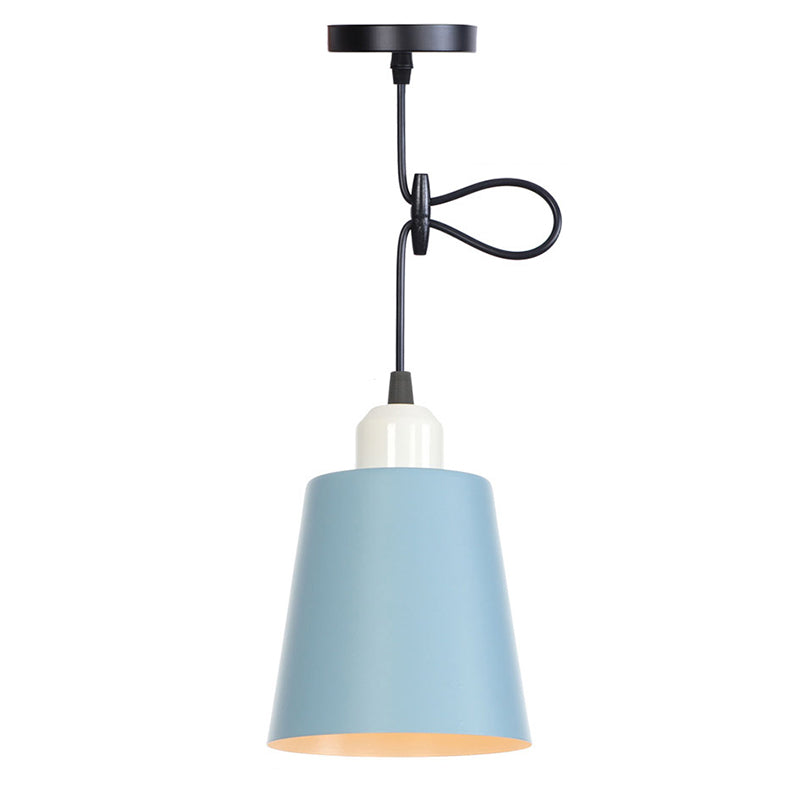 Buntes zylindrisches Makaroon hängend hängendes leichter nordischer Metall -Federlampe für Schlafzimmer Esszimmer