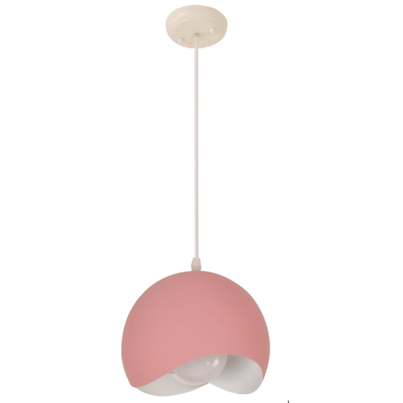 Aluminium Doomed Hanging Lamp Macaron 1-Licht-Tropfenanhänger mit Wellenkante-Design