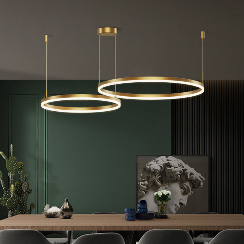 Simplicidad moderna colgando accesorio de luces de techo acrílico de lámpara de múltiples niveles de múltiples niveles para restaurante