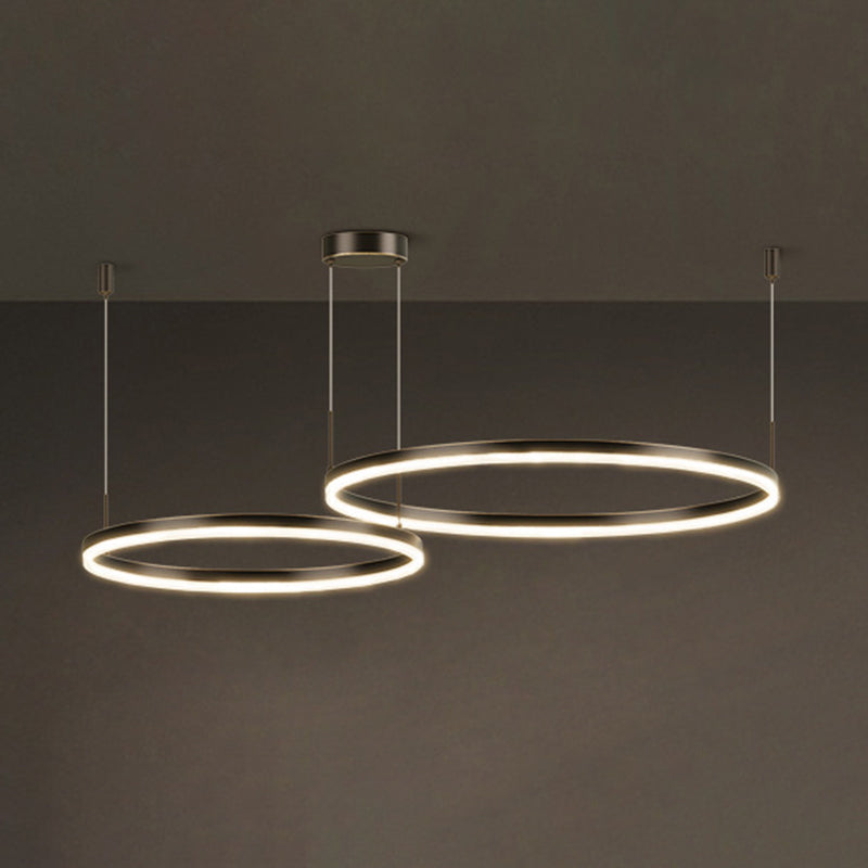 Simplicidad moderna colgando accesorio de luces de techo acrílico de lámpara de múltiples niveles de múltiples niveles para restaurante