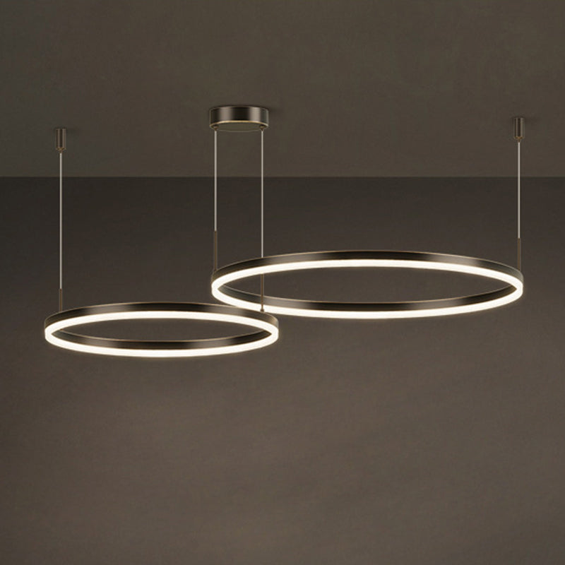 Simplicidad moderna colgando accesorio de luces de techo acrílico de lámpara de múltiples niveles de múltiples niveles para restaurante