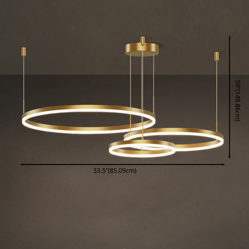 Simplicidad moderna colgando accesorio de luces de techo acrílico de lámpara de múltiples niveles de múltiples niveles para restaurante