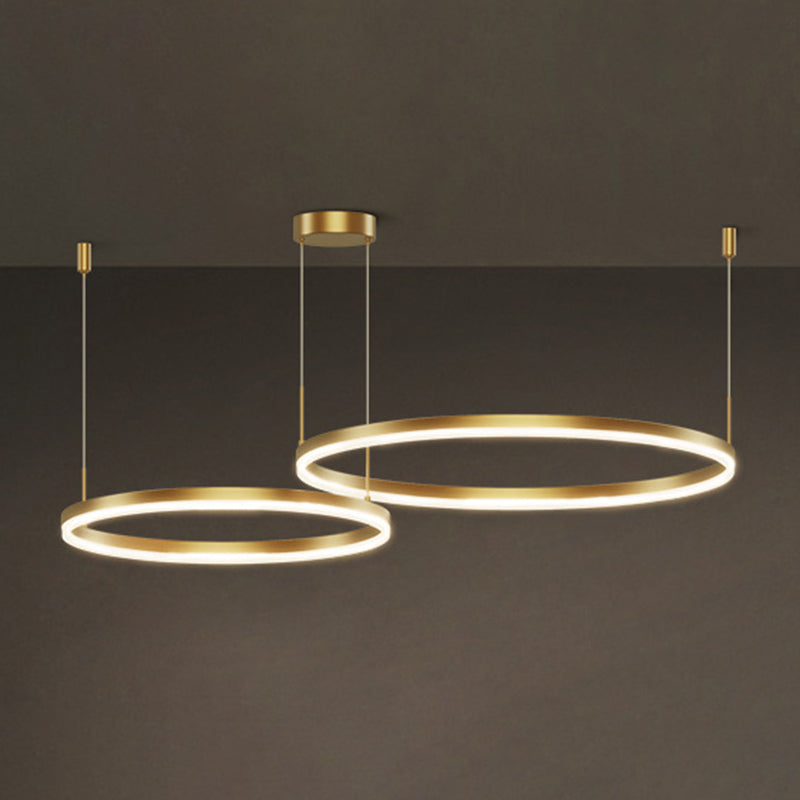 Simplicidad moderna colgando accesorio de luces de techo acrílico de lámpara de múltiples niveles de múltiples niveles para restaurante