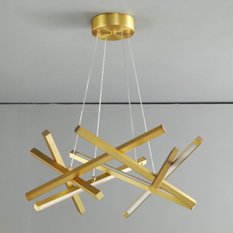 Lumo a pendente lampadario impilato Luce contemporanea LED in metallo a sospensione Luce a sospensione