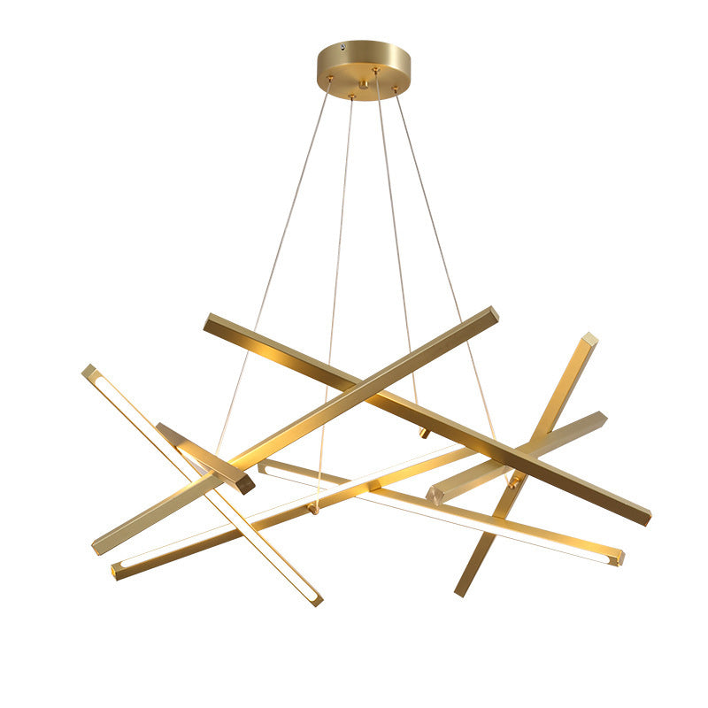 Lumo a pendente lampadario impilato Luce contemporanea LED in metallo a sospensione Luce a sospensione