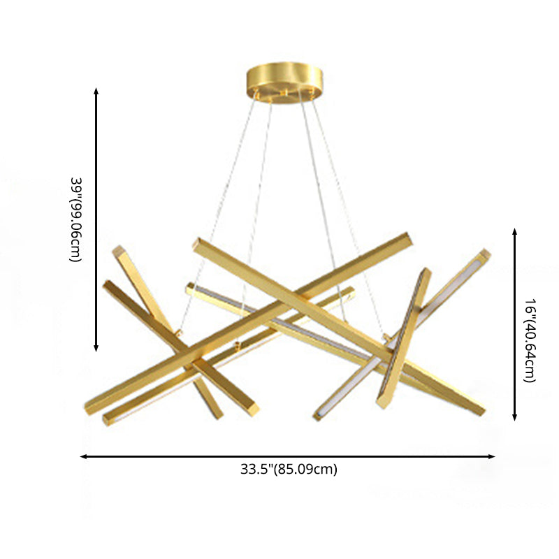 Lumo a pendente lampadario impilato Luce contemporanea LED in metallo a sospensione Luce a sospensione