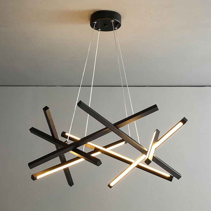 Lumo a pendente lampadario impilato Luce contemporanea LED in metallo a sospensione Luce a sospensione