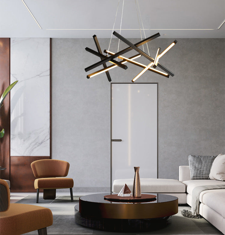 Lumo a pendente lampadario impilato Luce contemporanea LED in metallo a sospensione Luce a sospensione