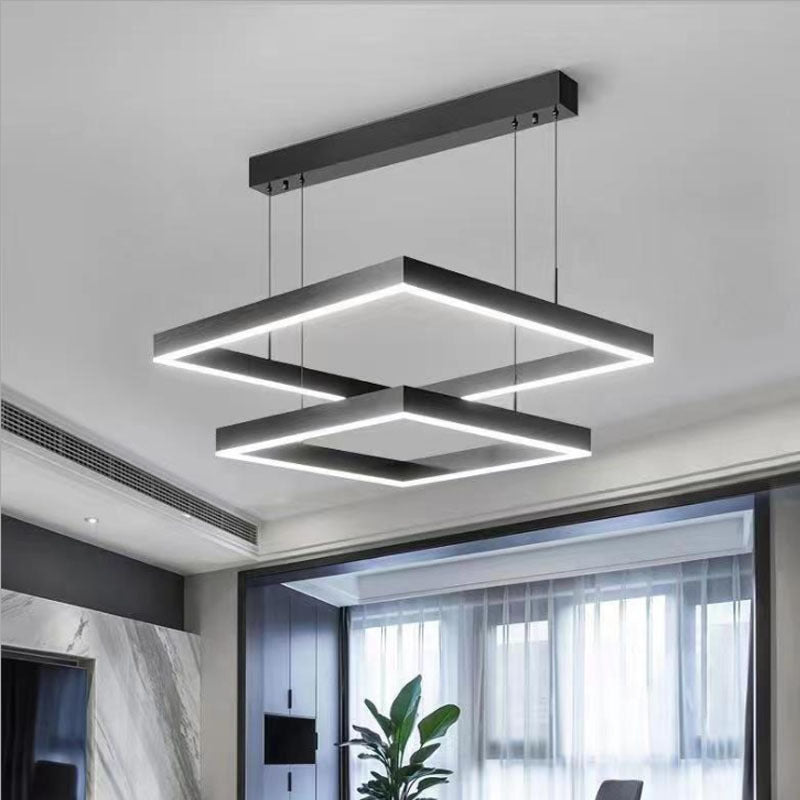 Simplicità Apparecchio di illuminazione a sospensione quadrata ACRILICA APPEGGIAMENTO APPEGGIAMENTO PER IL RISTORANTE