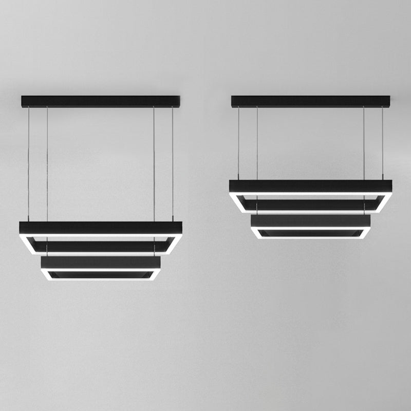 Simplicità Apparecchio di illuminazione a sospensione quadrata ACRILICA APPEGGIAMENTO APPEGGIAMENTO PER IL RISTORANTE