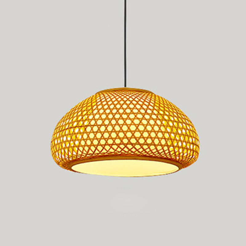 Chinese Pendant Lighting Fixtures Bamboo Hanging Light with Hanging Cord for Restaurant