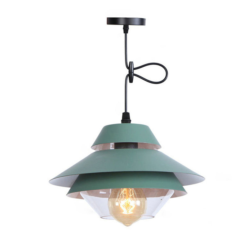 Layers Design Nordic Macaroon Style Hanging Light 1-Light Simplicity Metal Suspension Lamp
