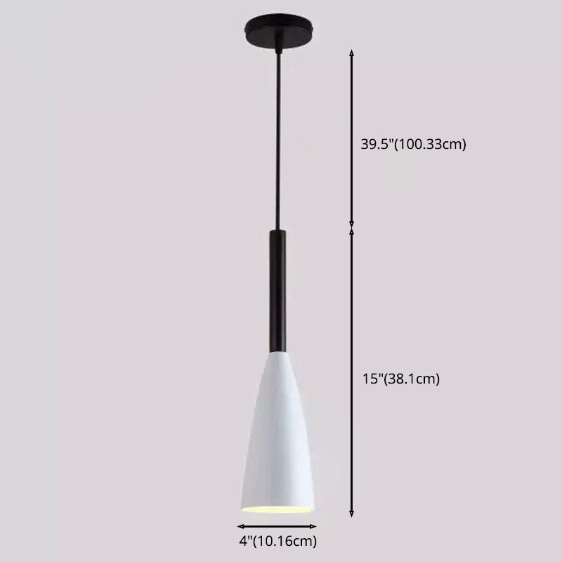 Ultra-moderne sich verjüngte Anhänger-Beleuchtungskörper metallische Hanglampe mit Hangschnur für das Restaurant