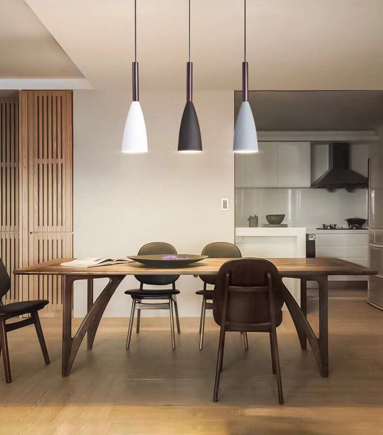 Ultra-moderne sich verjüngte Anhänger-Beleuchtungskörper metallische Hanglampe mit Hangschnur für das Restaurant