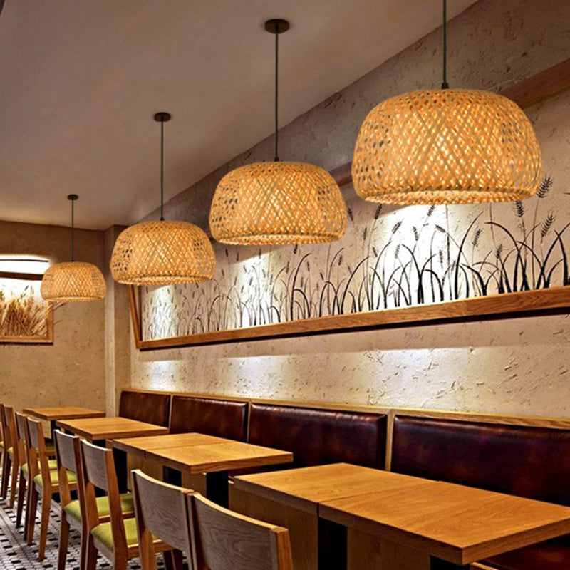 Moderne handgedrehte Deckenlampe Bambus Deckenlampe