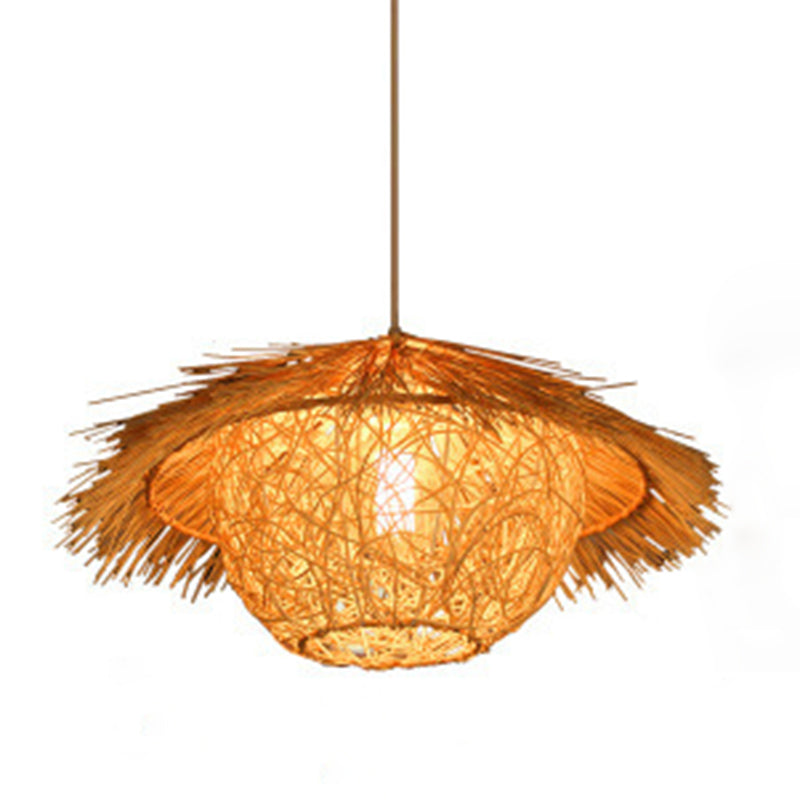 Chinesische Anhänger Beleuchtungskörper Rattan Hanges Licht mit hängenden Kabel für das Restaurant