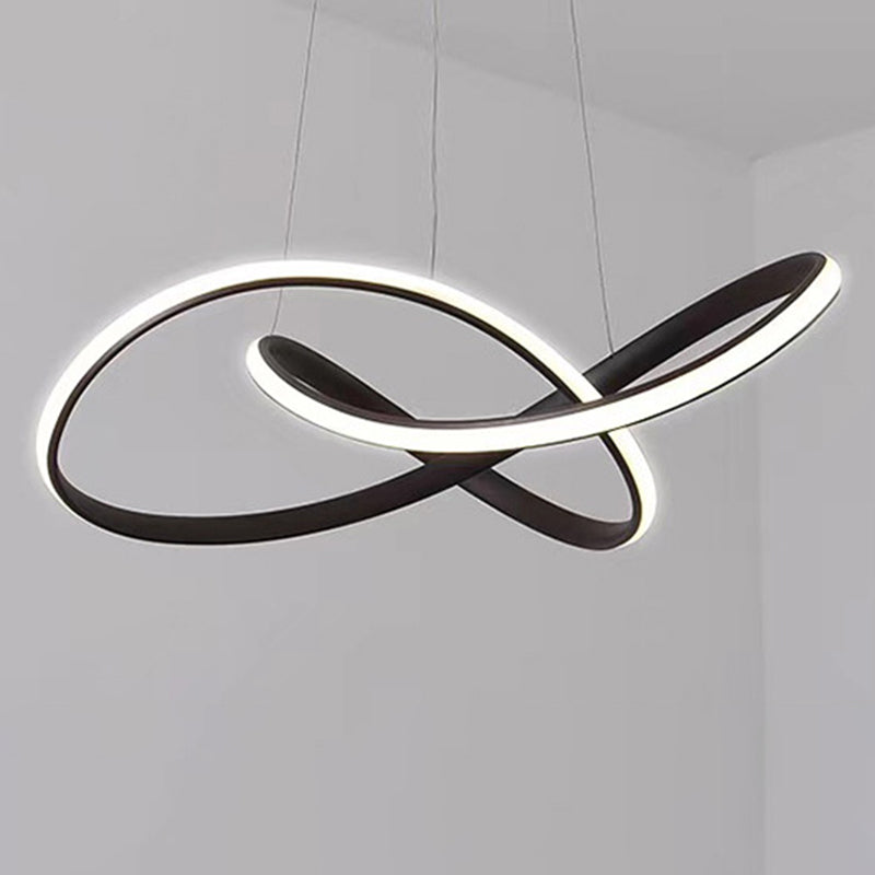 Modern Linear Pendant Lighting Fixtures Silica Gel Hanging Light Kit