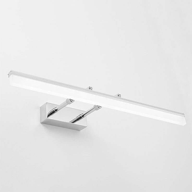 Luz de baño lineal Medida de pared Montada LED de acero inoxidable LED moderno de pared en plata