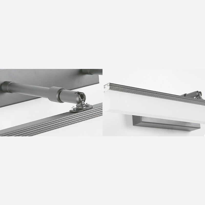 Luz de baño lineal Medida de pared Montada LED de acero inoxidable LED moderno de pared en plata