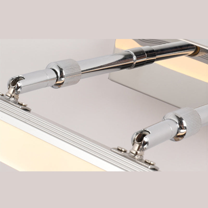 Luz de baño lineal Medida de pared Montada LED de acero inoxidable LED moderno de pared en plata