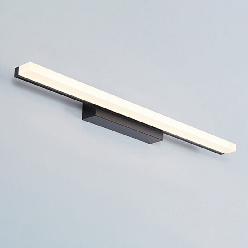 Black Rectangle Wall Sconce Lighting Contemporary Style LED Metal Wall Light Sconce