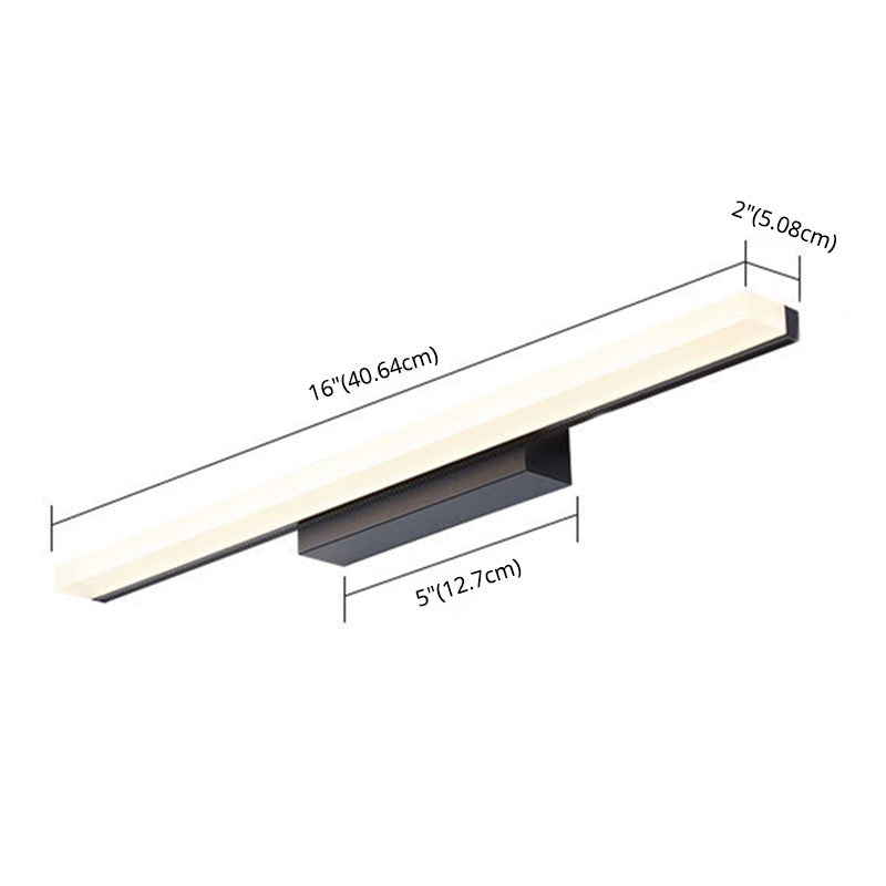 Zwarte rechthoek Wand SCONCE LICHTING Hedendaagse stijl LED metalen wandlicht SCONCE