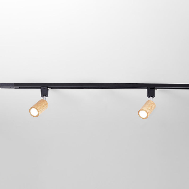 Kits d'éclairage sur rail en rondins nordiques, minimaliste japonais, pour la maison, le salon, Rail de guidage à Angle réglable, petit projecteur monté en Surface