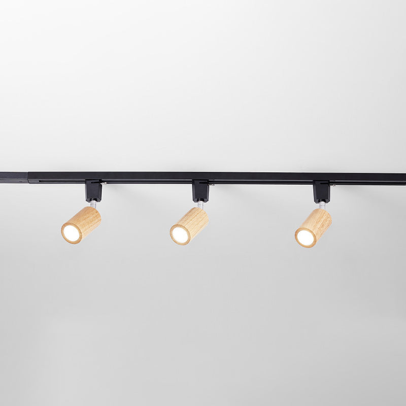 Kits d'éclairage sur rail en rondins nordiques, minimaliste japonais, pour la maison, le salon, Rail de guidage à Angle réglable, petit projecteur monté en Surface