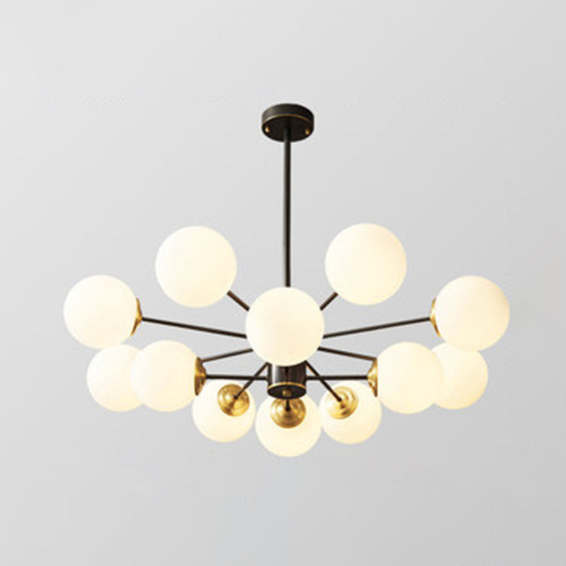Balls Chandelier Light Fixture Simplicity-Style Glass Pendant Lighting Fixture for Bedroom