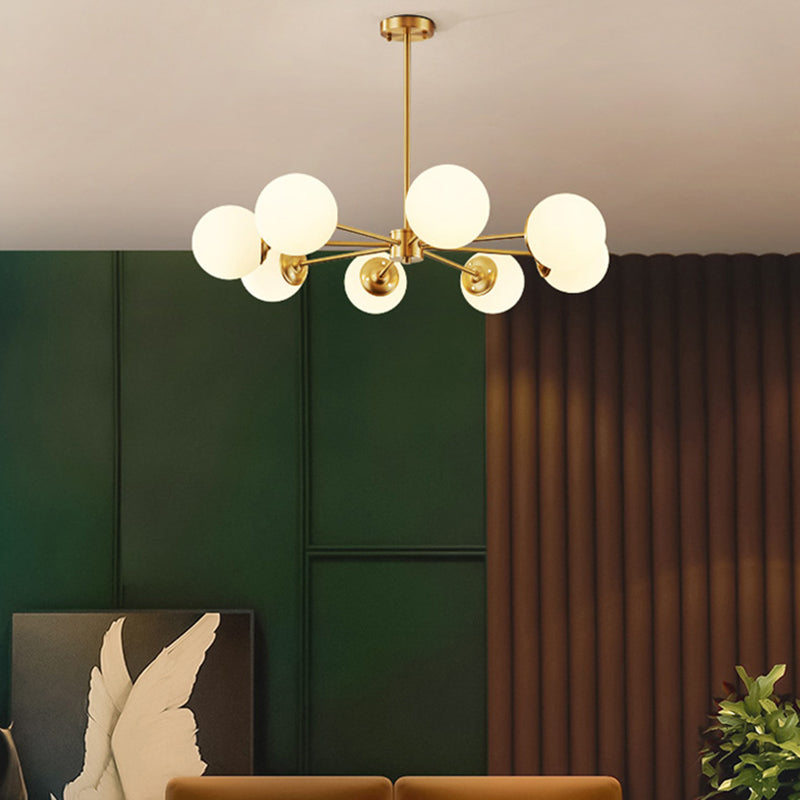Balls Chandelier Light Fixture Simplicity-Style Glass Pendant Lighting Fixture for Bedroom