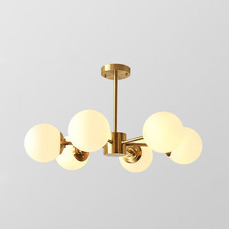 Balls Chandelier Light Fixture Simplicity-Style Glass Pendant Lighting Fixture for Bedroom